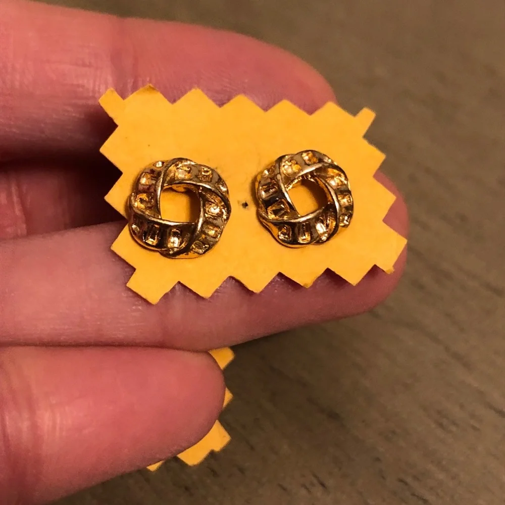 Gold and Silver Tones Earrings Set of 9 Pairs
